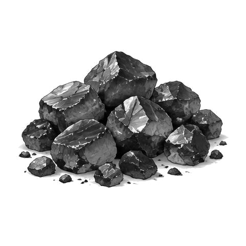 Carbon structure & material preparation — line drawing