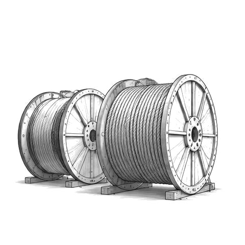 Cable construction & connection — line drawing