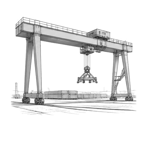 Lifting envelope & load movement — line drawing