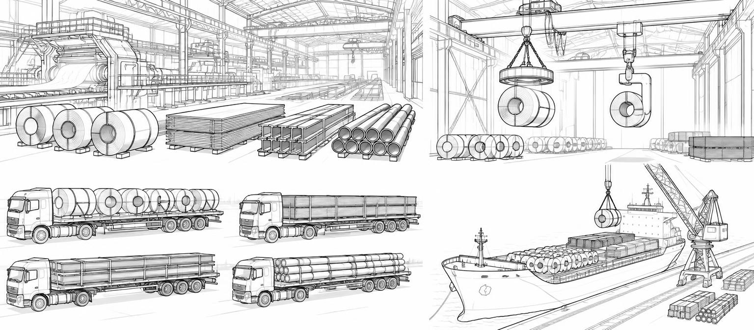 Steel sections & forming — line drawing
