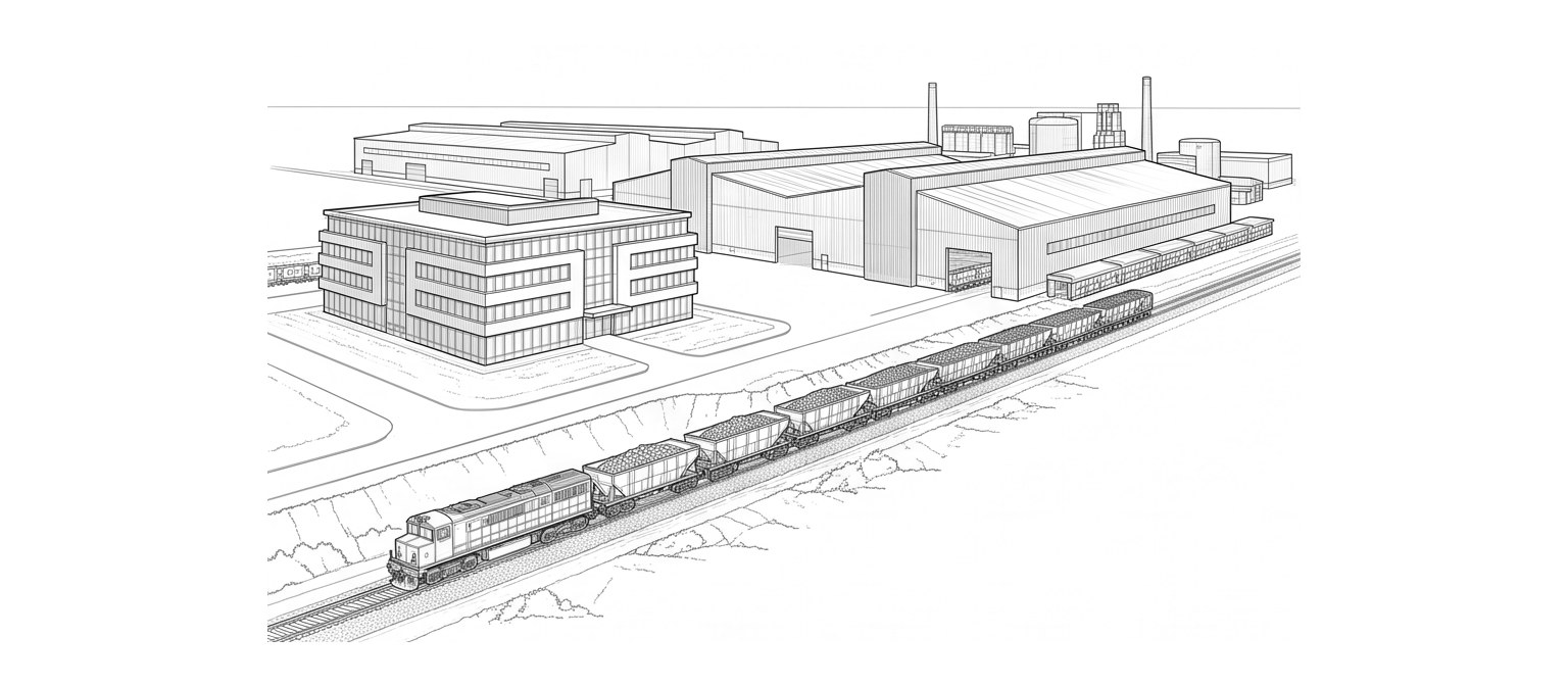 DEKOM's industrial perspective — line drawing