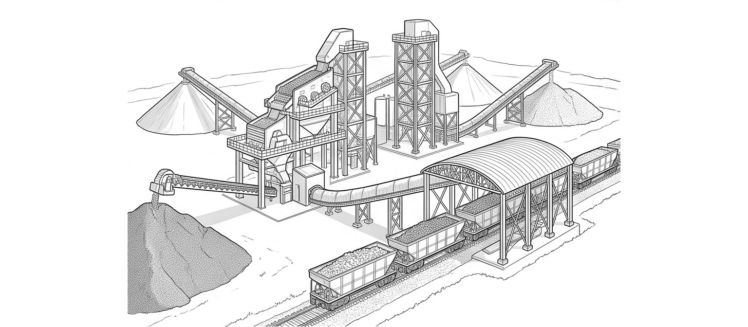 Coal preparation interfaces — line drawing