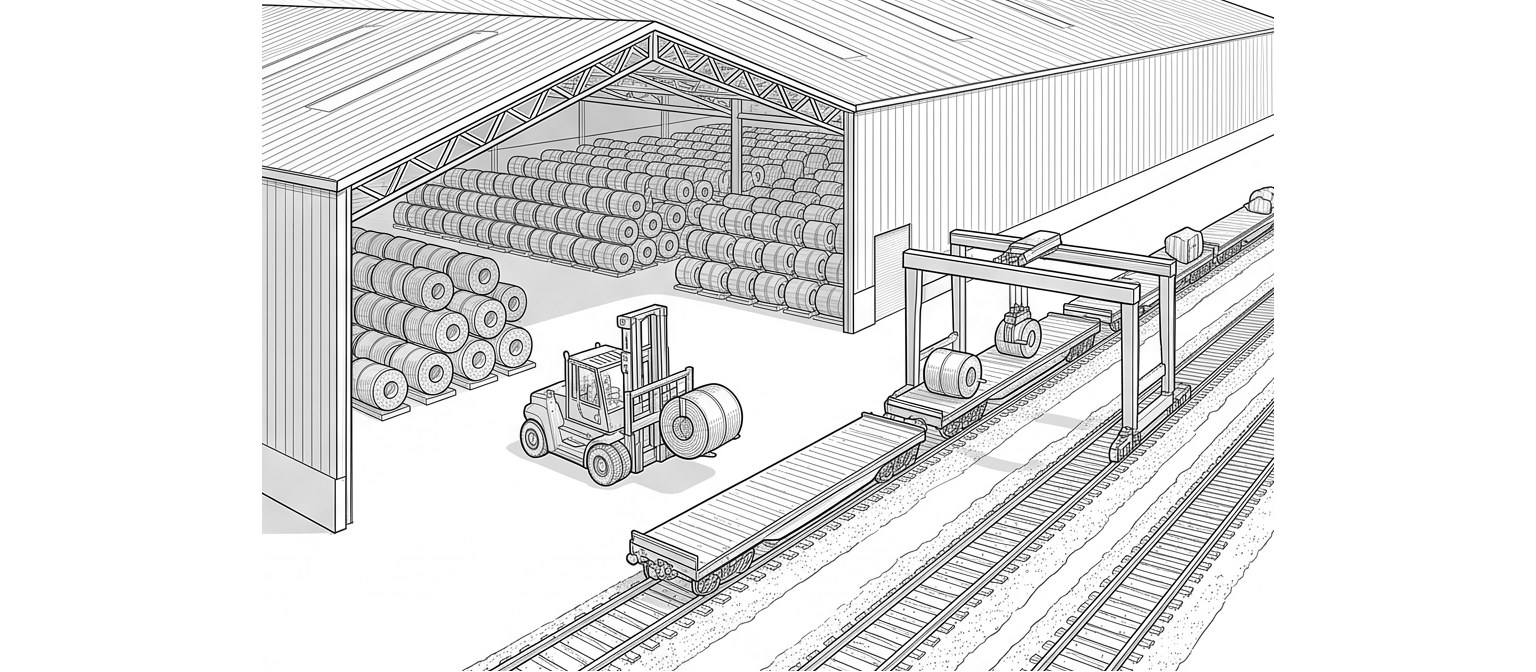 Materials & commercial exchange — line drawing