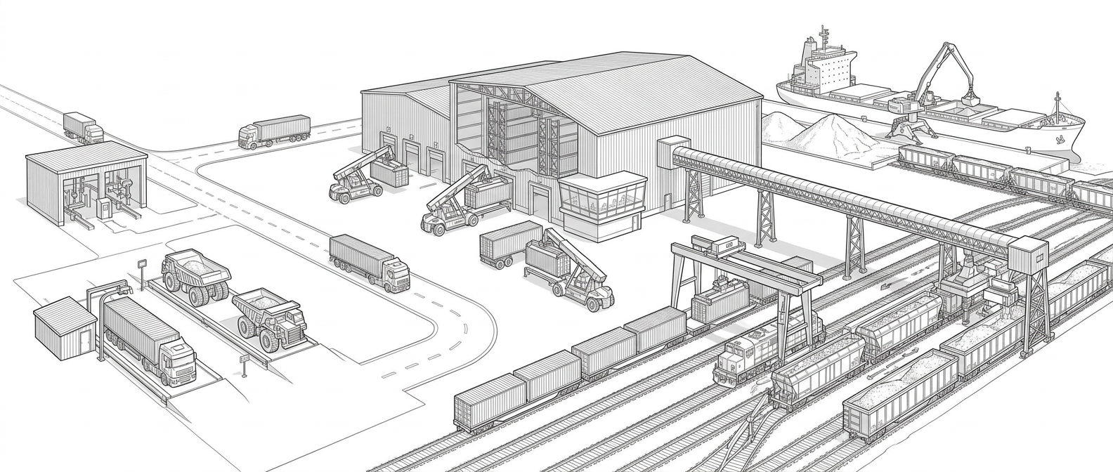 Connected commercial interfaces — line drawing