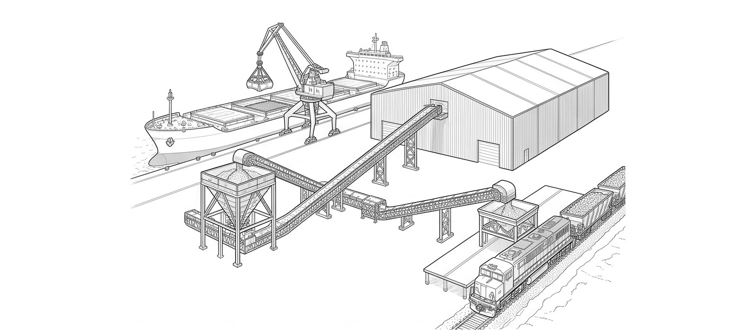 Connected commercial interfaces — line drawing