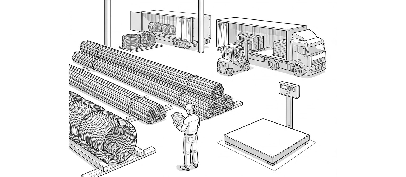 Material & specification alignment — line drawing